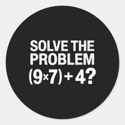 Funny 67 Meme Pemdas Math Teacher Brainrot Element ラウンドシール (正面)