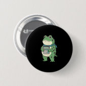 Funny 67 Meme Pemdas Math Teacher Six Seven Frog 缶バッジ (正面&裏面)