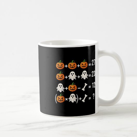 Funny 67 Meme Pumpkin Ghost Math Teacher Costume  コーヒーマグカップ (右)