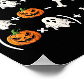 Funny 67 Meme Pumpkin Ghost Math Teacher Costume  ポスター (角)