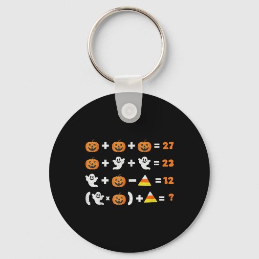 Funny 67 Meme Pumpkin Ghost Math Teacher Halloween キーホルダー (正面)