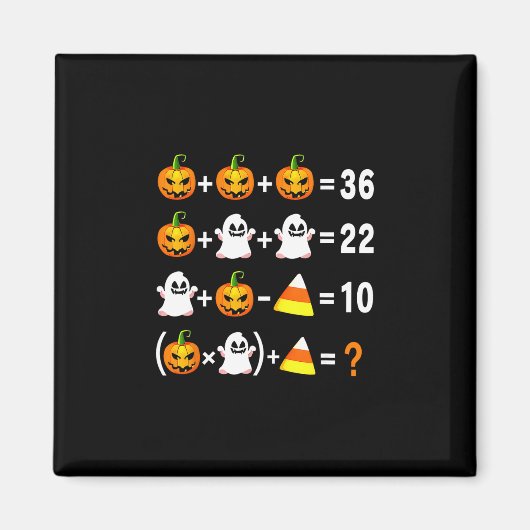 Funny 67 Meme Pumpkin Ghost Math Teacher Halloween マグネット (正面)