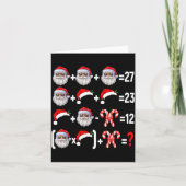 Funny 67 Meme Santa Christmas Tree Math Teacher Xm カード (正面)