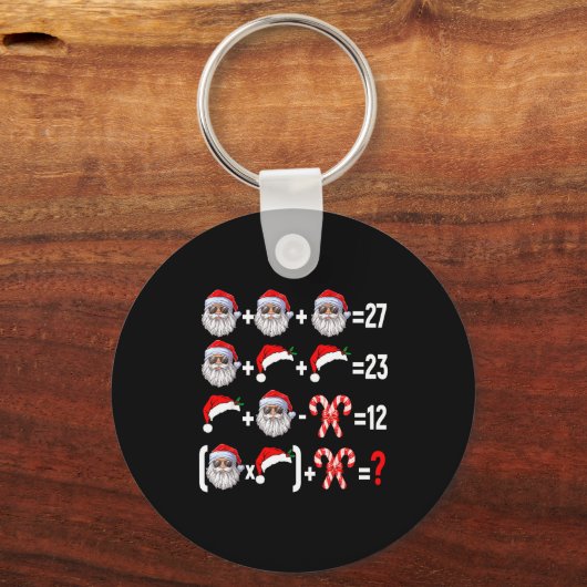 Funny 67 Meme Santa Christmas Tree Math Teacher Xm キーホルダー (正面)