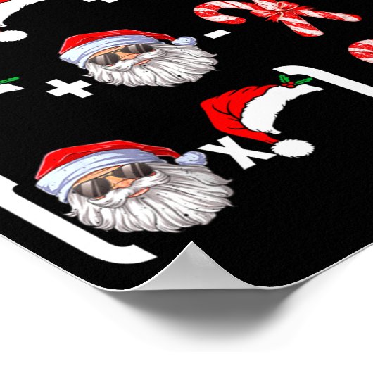 Funny 67 Meme Santa Christmas Tree Math Teacher Xm ポスター (角)