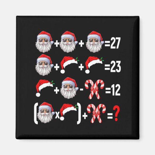 Funny 67 Meme Santa Christmas Tree Math Teacher Xm マグネット (正面)