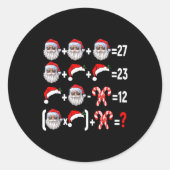 Funny 67 Meme Santa Christmas Tree Math Teacher Xm ラウンドシール (正面)