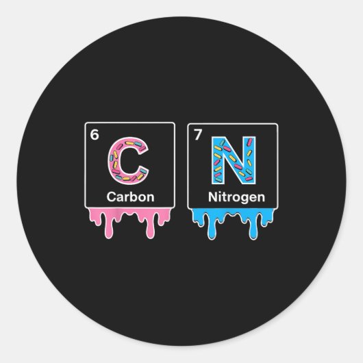 Funny 67 Meme Science Chemistry Nerd Humor Periodi ラウンドシール (正面)