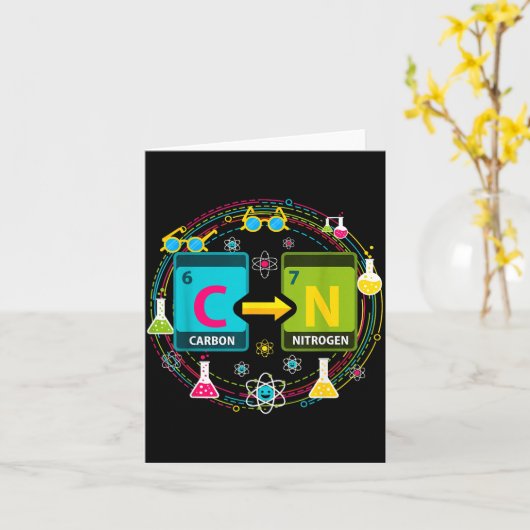 Funny 67 Meme Science Chemistry Teacher Periodic T カード (黄色い花)