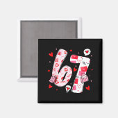Funny 67 Meme Six Seven 6 7 Valentine Hearts  マグネット (正面/裏面)