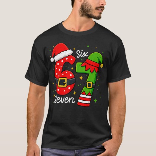 Funny 67 Meme Six Seven Christmas Xmas Holiday Kid Tシャツ (正面)
