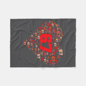 Funny 67 Meme Six Seven Heart Matching Couples Val フリースブランケット (正面(横))