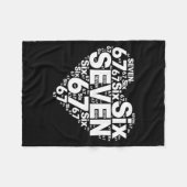 Funny 67 Meme Six Seven Heart Matching Couples Val フリースブランケット (正面(横))