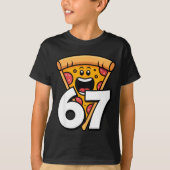 Funny 67 Meme Six Seven Humor Food Zza  Tシャツ (正面)