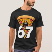 Funny 67 Meme Six Seven Humor Food Zza  Tシャツ (正面)