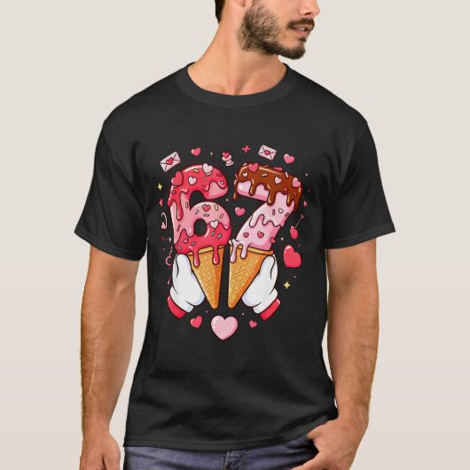 Funny 67 Meme Six Seven Ice Cream Matching Couples Tシャツ (正面)