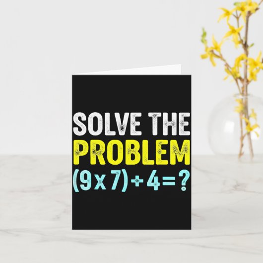 Funny 67 Meme Six Seven Math Teacher Brain-rot Jok カード (黄色い花)