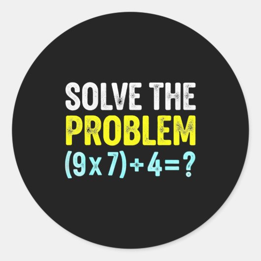 Funny 67 Meme Six Seven Math Teacher Brain-rot Jok ラウンドシール (正面)