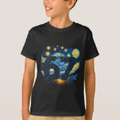 Funny 67 Meme Six Seven Starry Art Night  Tシャツ (正面)