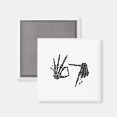Funny 67 Meme Skeleton Hand 6 7 Halloween Six Seve マグネット (正面/裏面)