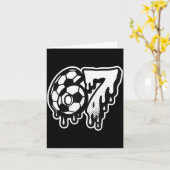 Funny 67 Meme Slang Soccer Ice Cream Drip Six Seve カード (黄色い花)