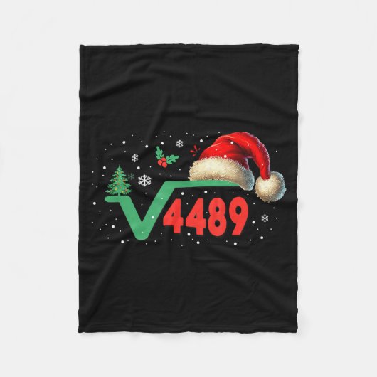 Funny 67 Meme Square Root 4489 Slang Math Teacher フリースブランケット (正面)