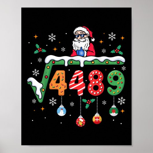 Funny 67 Meme Square Root 4489 Slang Math Teacher  ポスター (正面)