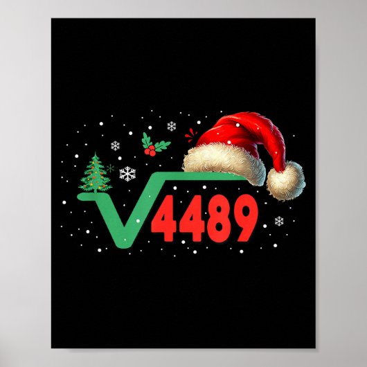 Funny 67 Meme Square Root 4489 Slang Math Teacher  ポスター (正面)