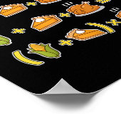 Funny 67 Meme Thanksgiving Math Logic Puzzle Turke ポスター (角)