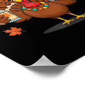 Funny 67 Meme Thanksgiving Turkey With Pumpkin Pie ポスター (角)