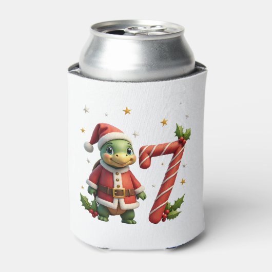 Funny 67 Meme Turtle Christmas PJm Men Women Famil 缶クーラー (缶正面)