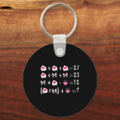 Funny 67 Meme Valentine Math Teacher Bow Six Seven キーホルダー (正面)