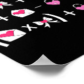 Funny 67 Meme Valentine Math Teacher Bow Six Seven ポスター (角)