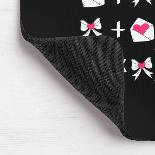 Funny 67 Meme Valentine Math Teacher Bow Six Seven マウスパッド (コーナー)