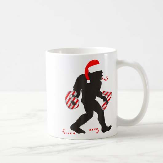 Funny 67 Meme With Bigfoot And Candy Canes Christm コーヒーマグカップ (右)