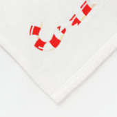 Funny 67 Meme With Bigfoot And Candy Canes Christm フリースブランケット (角)