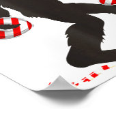 Funny 67 Meme With Bigfoot And Candy Canes Christm ポスター (角)