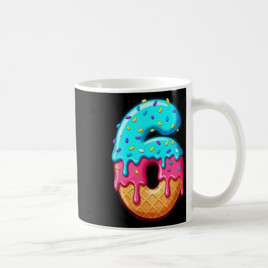 Funny 67 Number 6 Ice Cream Drip Meme Matching Gro コーヒーマグカップ (右)