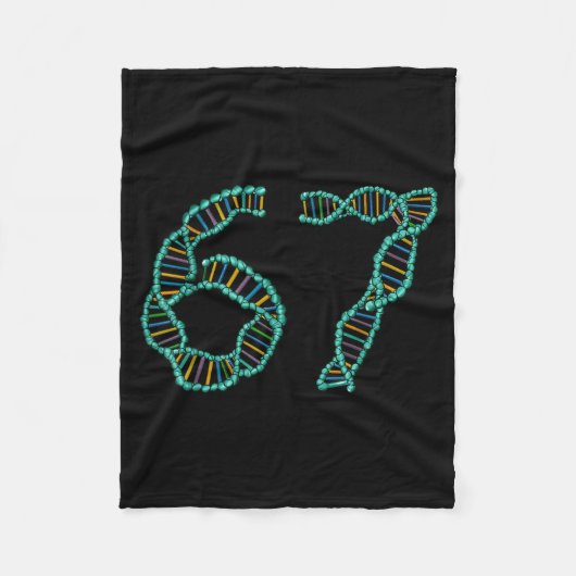 Funny 67 Number Meme Dna Replication Molecular Sci フリースブランケット (正面)