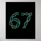 Funny 67 Number Meme Dna Replication Molecular Sci ポスター (正面)