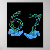 Funny 67 Number Meme Dna Replication Molecular Sci ポスター (正面)