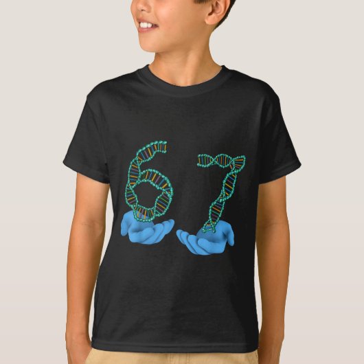 Funny 67 Number Meme Dna Replication Molecular Sci Tシャツ (正面)