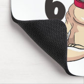 Funny 67 Pug Dog Yoga Hand Pose Graphic  マウスパッド (コーナー)