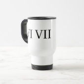 funny 67 roman numeral トラベルマグ (正面左)