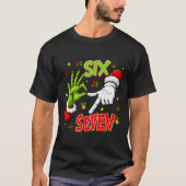 Funny 67 Santa Hand Christmas Six Seven Meme Teens Tシャツ (正面)