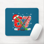 Funny 67 Santa Hat Candy Cane Ice Hockey Six Seven マウスパッド (マウス)