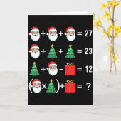 Funny 67 Santa Tree Math Teacher Christmas Xmas Hu カード (黄色い花)