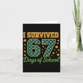 Funny 67 School Meme Design _ I Survived 67 Days  カード (正面)
