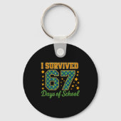 Funny 67 School Meme Design _ I Survived 67 Days  キーホルダー (正面)