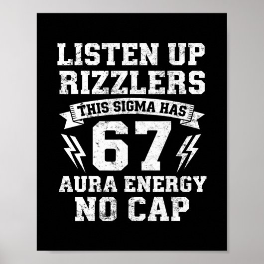 Funny 67 Shirt Meme Six Seven  ポスター (正面)